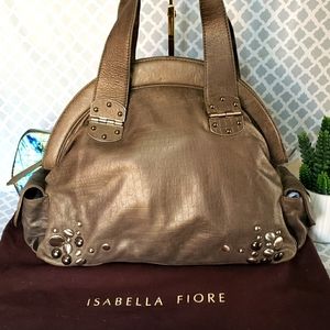 Isabella Fiore exotic  leather studded  satchel 🖤